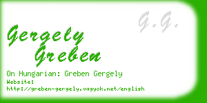 gergely greben business card